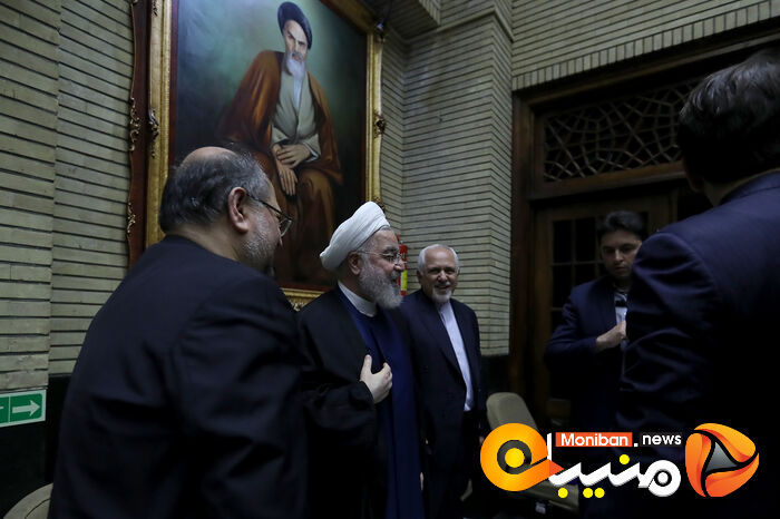 گزارش تصویری| حضور خاتمی، روحانی، خمینی و لاریجانی در مراسم ختم والده اسحاق جهانگیری