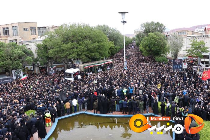 گزارش تصویری| تشییع پیکر رئیسی، آل هاشم و همراهانشان در تبریز