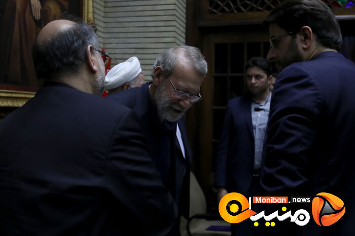 گزارش تصویری| حضور خاتمی، روحانی، خمینی و لاریجانی در مراسم ختم والده اسحاق جهانگیری