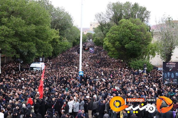 گزارش تصویری| تشییع پیکر رئیسی، آل هاشم و همراهانشان در تبریز