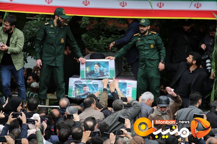 گزارش تصویری| تشییع پیکر رئیسی، آل هاشم و همراهانشان در تبریز