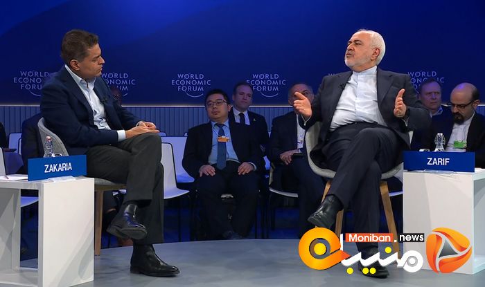 گزارش تصویری/ گفتگوی ظریف با فرید زکریا، مجری سی ان ان در اجلاس داووس