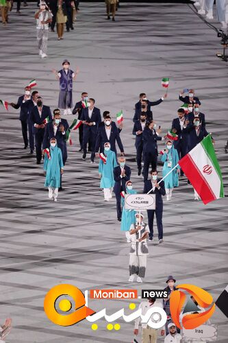 رژه کاروان ایران در المپیک Tokyo 2020