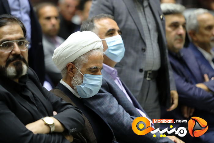 گزارش تصویری| حضور خاتمی، روحانی، خمینی و لاریجانی در مراسم ختم والده اسحاق جهانگیری