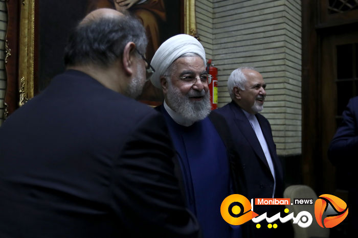 گزارش تصویری| حضور خاتمی، روحانی، خمینی و لاریجانی در مراسم ختم والده اسحاق جهانگیری