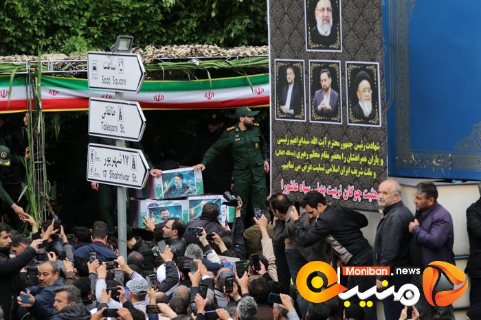 گزارش تصویری| تشییع پیکر رئیسی، آل هاشم و همراهانشان در تبریز