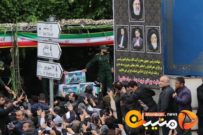 گزارش تصویری| تشییع پیکر رئیسی، آل هاشم و همراهانشان در تبریز