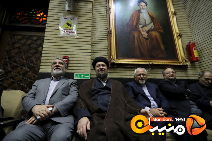 گزارش تصویری| حضور خاتمی، روحانی، خمینی و لاریجانی در مراسم ختم والده اسحاق جهانگیری