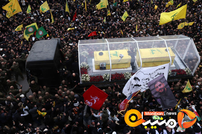 گزارش تصویری/ مراسم تشییع پیکر سیدحسن نصرالله و سیدهاشم صفی الدین