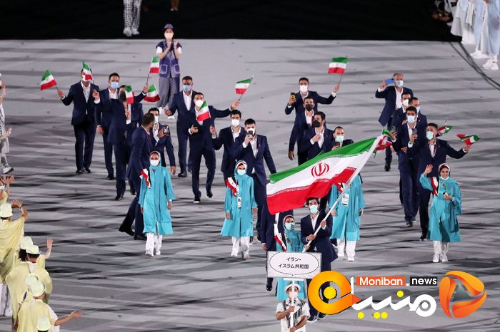 رژه کاروان ایران در المپیک Tokyo 2020