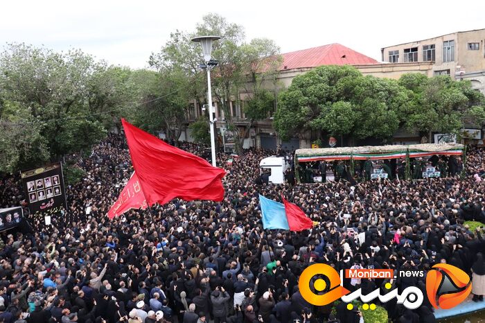 گزارش تصویری| تشییع پیکر رئیسی، آل هاشم و همراهانشان در تبریز