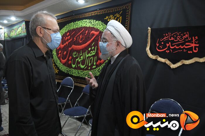 مراسم عزاداری سیدالشهدا به میزبانی حسن روحانی با حضور لاریجانی و جهانگیری