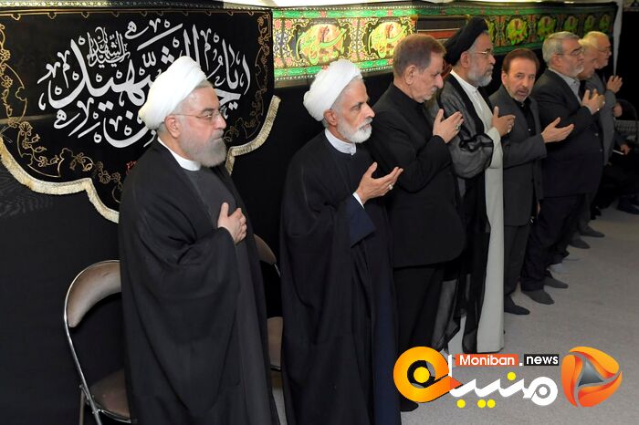 مراسم عزاداری سیدالشهدا (ع) در دفتر حسن روحانی