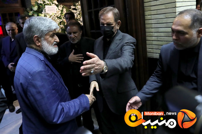 گزارش تصویری| حضور خاتمی، روحانی، خمینی و لاریجانی در مراسم ختم والده اسحاق جهانگیری