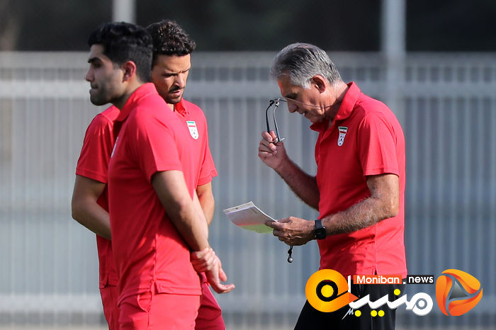 اولین تمرین تیم  ملی فوتبال با کارلوس کی روش