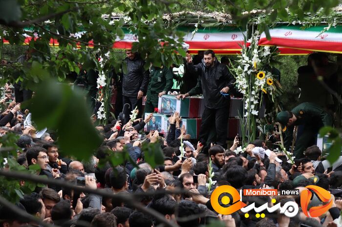 گزارش تصویری| تشییع پیکر رئیسی، آل هاشم و همراهانشان در تبریز
