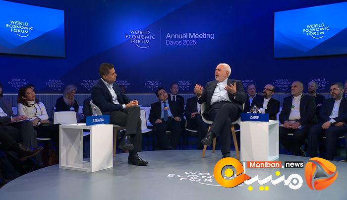 گزارش تصویری/ گفتگوی ظریف با فرید زکریا، مجری سی ان ان در اجلاس داووس