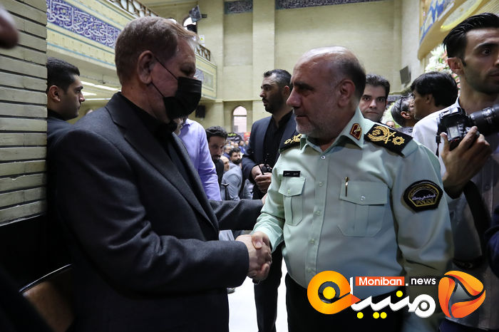 گزارش تصویری| حضور خاتمی، روحانی، خمینی و لاریجانی در مراسم ختم والده اسحاق جهانگیری